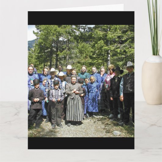 AMISH FUNNY GRANDE CARTE DE SALUT D'ANNIVERSAIRE (Devant)