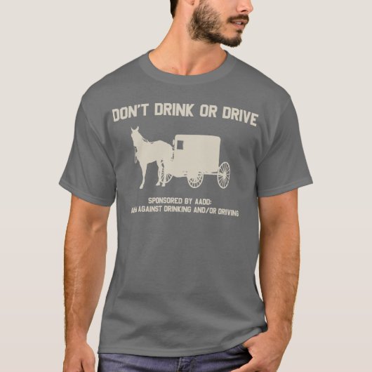 Amish - geen drink of schijf t-shirt (Voorkant)