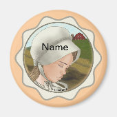 Amish Girl Bonnet Magneet (Voorkant)