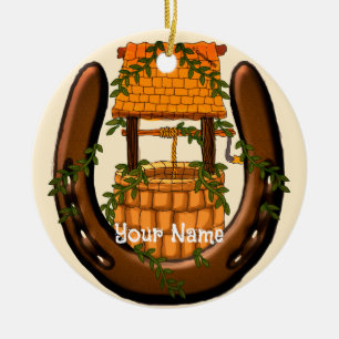 Amish Hoefijzer wenst goed ornament