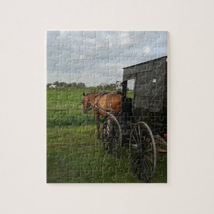 Amish Horse and Buggy at Sunset Legpuzzel