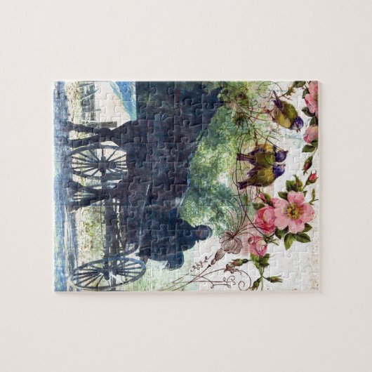 Amish Horse and Buggy Birdie Texture Legpuzzel (Horizontaal)