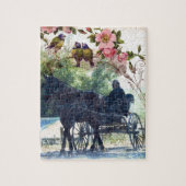 Amish Horse and Buggy Birdie Texture Legpuzzel (Verticaal)