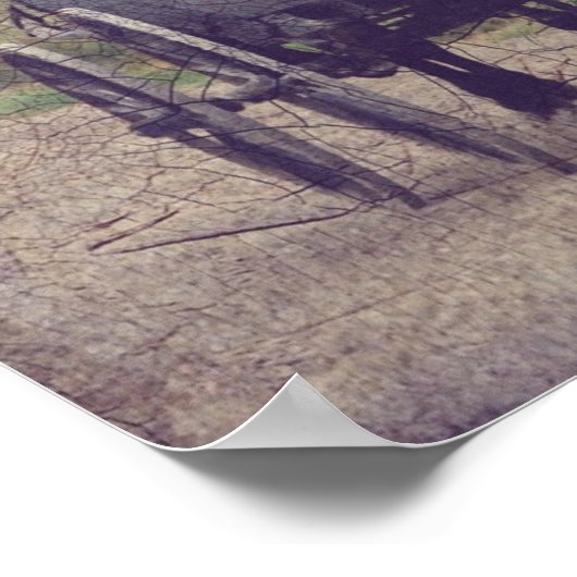Amish Horse and Buggy, Crackle Effect Poster (Hoek)