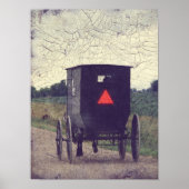 Amish Horse and Buggy, Crackle Effect Poster (Voorkant)