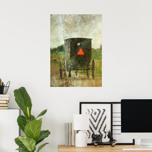 Amish Horse and Buggy Poster (Thuiskantoor)