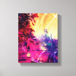 Amish Horse Fun Canvas Afdruk