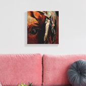 Amish Horse Grunge Canvas Afdruk (Insitu (Woonkamer))