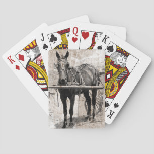 Amish horse grunge speelkaarten