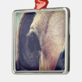 Amish Horse Metalen Ornament (Links)