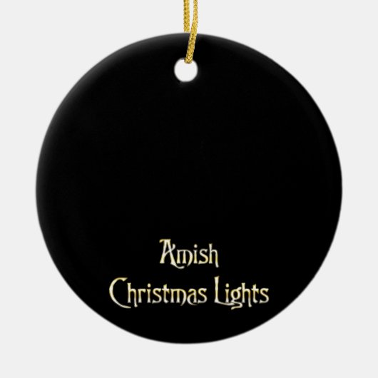 Amish kerstlampjes keramisch ornament (Voorkant)