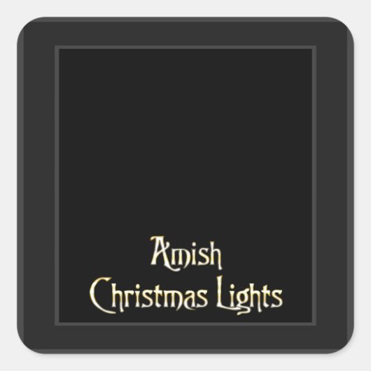 Amish kerstlampjes vierkante sticker (Voorkant)