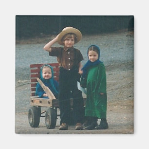 Amish Kids Lancaster County PA Magnet