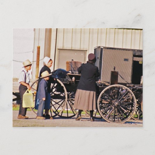 Amish Loading Buggy Briefkaart (Voorkant)