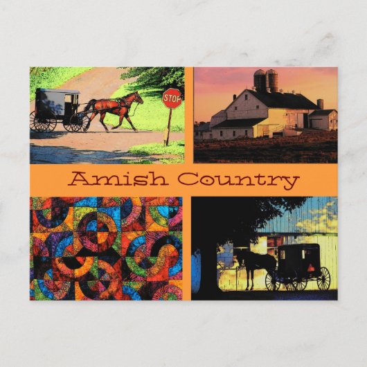 Amish Montage Briefkaart (Voorkant)