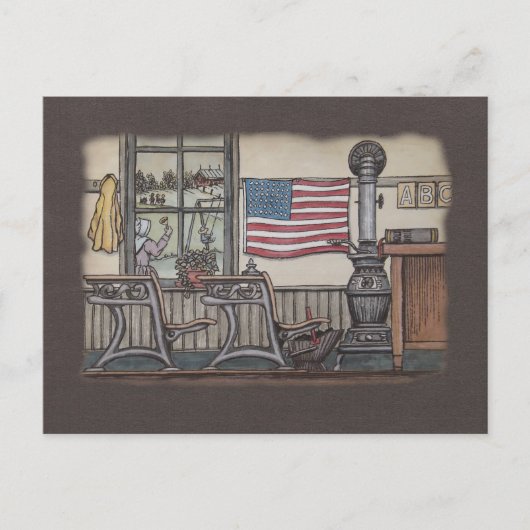 Amish One Room Briefkaart (Voorkant)