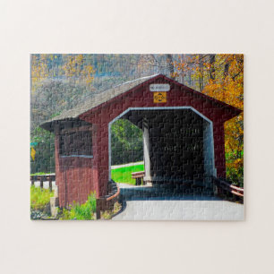 Amish overdekte brug. legpuzzel