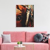 Amish Paard Grunge Canvas Afdruk (Insitu (Woonkamer))