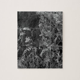 Amish Paard Zwart en Wit Grunge Legpuzzel
