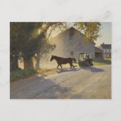 Amish Paarden Schilderij Briefkaart (Voorkant)