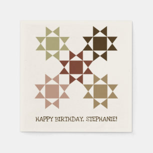 Amish Quilt Blocks Gepersonaliseerde quilten thema Servet
