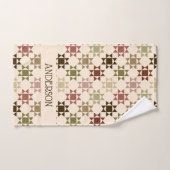 Amish Quilt Imprimer Couleurs neutres Personnalisé (Serviette à main)