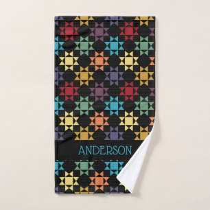 Amish Quilt Print Bright kleuren op maat Handdoek