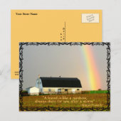 Amish Rainbow. Vrienden spreekwoord. Briefkaart (Voorkant / Achterkant)