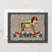 Amish Rocking Horse Briefkaart (Voorkant / Achterkant)