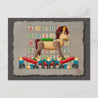 Amish Rocking Horse Briefkaart