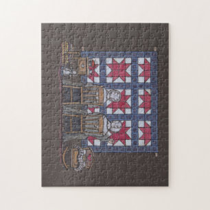 Amish Women Quilting Legpuzzel