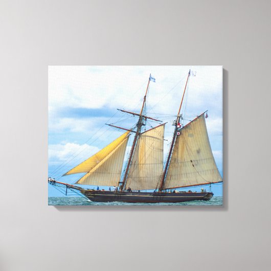Amistad under Sail Canvas Afdruk (Voorkant)