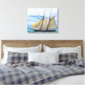 Amistad under Sail Canvas Afdruk (Insitu (Slaapkamer))
