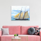 Amistad under Sail Canvas Afdruk (Insitu (Woonkamer))