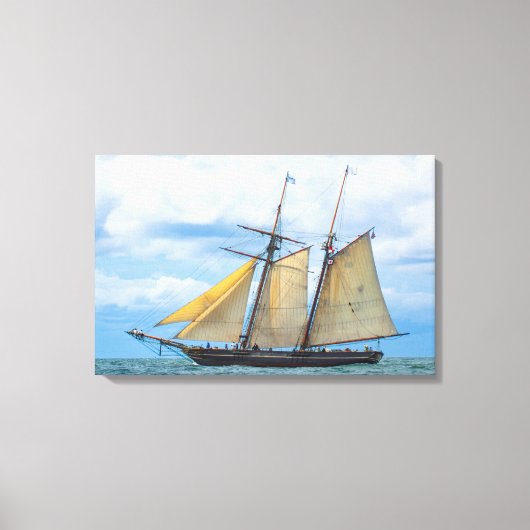 Amistad under Sail Canvas Afdruk (Voorkant)