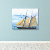 Amistad under Sail Canvas Afdruk (Insitu (Houten vloer))