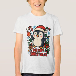 AMITA | Merry Christmas Penguin Tri-Blend Shirt