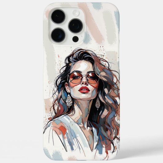 AMITA | Soft Pastel Art Woman Phone Cases (Achterkant)