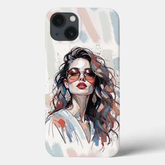 AMITA | Soft Pastel Art Woman Phone Cases (Achterkant)