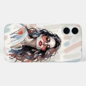 AMITA | Soft Pastel Art Woman Phone Cases (Achterkant (horizontaal))