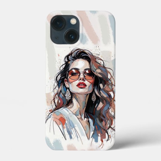 AMITA | Soft Pastel Art Woman Phone Cases (Achterkant)