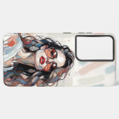 AMITA | Soft Pastel Art Woman Phone Cases Samsung Galaxy Hoesje (Achterkant horizontaal)