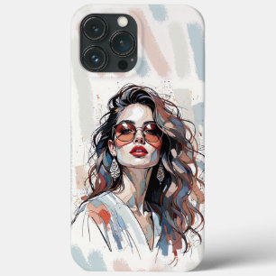 AMITA Zachte Pastel Kunst Vrouw Telefoonhoesjes iPhone 13 Pro Max Hoesje