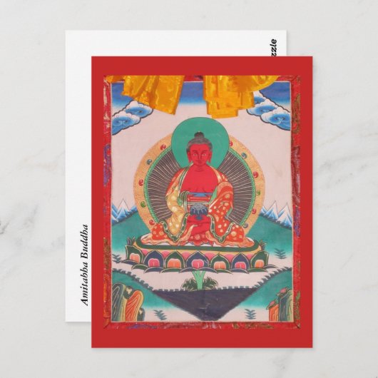 Amitabha Boeddha Briefkaart (Voorkant / Achterkant)