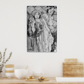 Amitié ~ Alphones Mucha Poster (Cuisine)