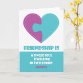 Amitié âme & corps citation conçu carte de voeux (Fleur jaune)