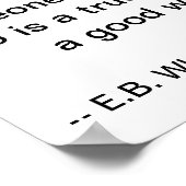 Amitié/Citation de l'écrivain, Poster Web Charlett (Coin)