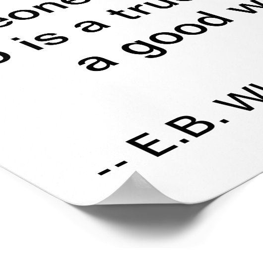 Amitié/Citation de l'écrivain, Poster Web Charlett (Coin)