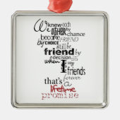 **AMITIÉ DE L'AMITIÉ ORNEMENT DE NOËL** (Devant)