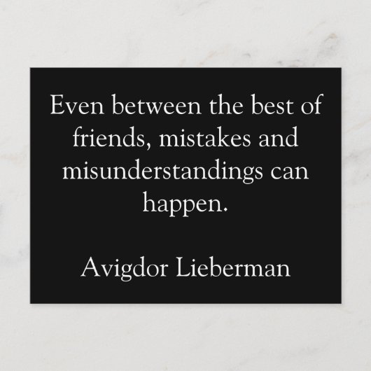 Amitié, erreurs, cartes postales (Devant)